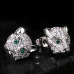 Delicate Leopard Head Earrings