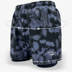 Men's Double-Layered Quick-Dry Fabric Sporty Cut Board Shorts
