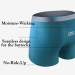 Men's Dual-Raised Support Seamless Solid Color Trunks