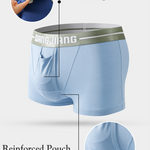3 Pack Men's Reinforced Pouch Breathable Seamless Comfort Trunks
