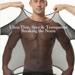 Men's Ultra-Thin Ice Silk Sheer Sensual Seamless Activewear Tops & Tights
