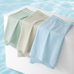 4 Pack Men's Seamless Cooling Ice Silk Antibacterial Mid-Rise Trunks