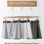 2 Pack Men's Loose-Fit Cotton Comfort Seamless Boxer Shorts