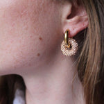 Crystal Circle Drop Earrings