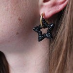 Toned Crystal Star Earrings