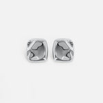 Molten Silver Statement Earring