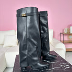 SERENA™ - Black Leather Boots