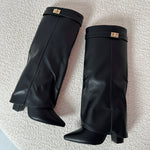 SERENA™ - Black Leather Boots