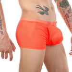 Men's Big Pouch U-convex Breathable Mesh Trunks