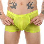Men's Big Pouch U-convex Breathable Mesh Trunks