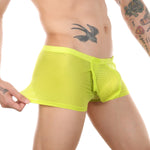 Men's Big Pouch U-convex Breathable Mesh Trunks