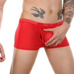 Men's Big Pouch U-convex Breathable Mesh Trunks