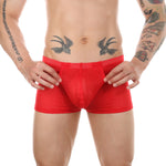 Men's Big Pouch U-convex Breathable Mesh Trunks