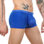 Men's Big Pouch U-convex Breathable Mesh Trunks