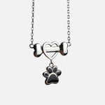 Dainty Dog Paw Stainless Steel Necklace