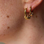 Stacked Ring Hoop Earrings