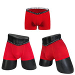2 Pack Men's Sexy V-shape Waistband Mesh Trunks