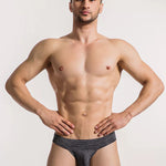 2 Pack Ball Support Pouch Ribbed Men's Bikini Underwear