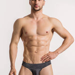 2 Pack Ball Support Pouch Ribbed Men's Bikini Underwear