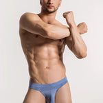 2 Pack Ball Support Pouch Ribbed Men's Bikini Underwear