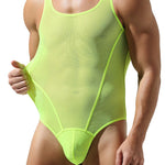 Men's Sexy Mesh Wrestling Singlet Bodysuit
