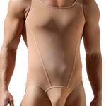 Men's Sexy Mesh Wrestling Singlet Bodysuit