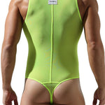 Men's Sexy Mesh Wrestling Singlet Bodysuit