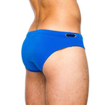 Men's Solid Swimming Briefs Drawstring Bikini