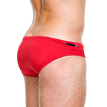 Men's Solid Swimming Briefs Drawstring Bikini