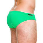 Men's Solid Swimming Briefs Drawstring Bikini