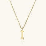 Vintage Letter Initial Gold Necklace