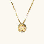 Radiant Gemstone Gold Chain
