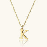 Vintage Letter Initial Gold Necklace