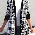 LEONA™ | Sleek Geo-Print Cardigan