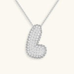 Bubble Initial Crystals Necklace
