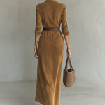 Joanne | Long Suede Dress