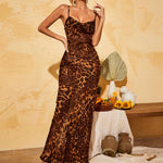 Rozalia | Leopard Print Spaghetti Maxi Dress