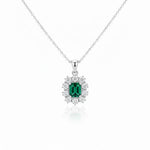 Vintage Emerald Crystal Necklace
