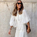 Angelica | Embroidered Lace Mini Dress