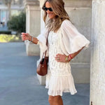 Angelica | Embroidered Lace Mini Dress