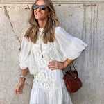 Angelica | Embroidered Lace Mini Dress