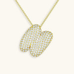 Bubble Initial Crystals Necklace