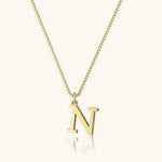 Vintage Letter Initial Gold Necklace