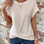 Audra | Waffle Knit Casual Tee