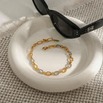 Two Tone Gold Sleek Bracelet