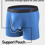 Men's Separate Big Pouch Long Boxer Briefs