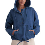 VIENA™ - Lightweight Pullover Jacket with Front Buttons and Hood