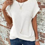 Audra | Waffle Knit Casual Tee