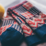 3 Pack Retro Ethnic Jacquard Calf Socks