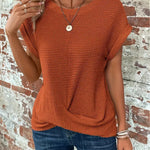 Audra | Waffle Knit Casual Tee